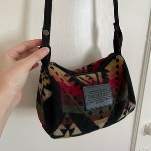 vintage cross body pendleton wool bag